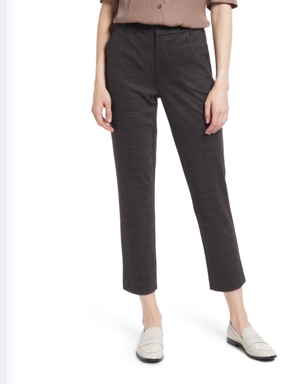 Wit & Wisdom Grey Black Houndstooth Absolution Pants Size 6